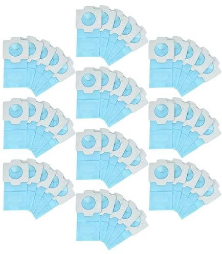 vhbw 50x Staubbeutel kompatibel mit Makita DCL180Z | DCL182, DCL182Z, DCL181F, DCL182ZB, DCL180 Staubsauger - 12,5cm x 0,7cm Hellblau