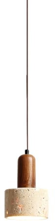 JUCHRZEY Lampada a sospensione giapponese Decorativa in pietra, legno, crema, leggera, moderna, in stile industriale, lampada a sospensione creativa for soggiorno, camera da letto (A)