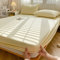 HAIBA Bettlaken 180x200 Betttuch aus weicher Baumwolle - für Boxspringbett & Wasserbett oder Matratzen bis 30cm Höhe - Bed Sheets mit Gummizug - Spannbetttuch und 2 Kissenbezüge