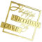 Tortenaufsatz Happy My Love, einzigartiger Kucheneinsatz, Aufschrift My Love Birthday, Kuchendekoration, Tortenaufsatz aus Acryl