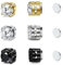 AORHOFJ 3 Paare Edelstahl Magnetische Ohrstecker für Damen Herren Piercing Clip auf Ohrstecker Ohrringe Intarsien Magnetische Ohrringe Hypoallergen Rund Klipp Ohrringe ，magnet ohrringe herren