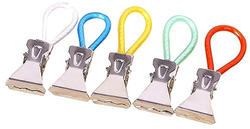 bnsggl 5 Stücke Edelstahl Clips Haushalts Kleinigkeiten Haken Clip Einfache Wäscheklammer Socken Kleidung Schellen Handtuch Hängen Clips