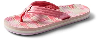 Reef Unisex Kinder Kids Ahi Sandale, pinkes Karomuster