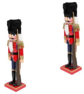 TOPBATHY 2st Nussknacker-marionetten Dekorationen Für Zuhause Hausdekorationen Für Zu Hause Weihnachtsdekoration Nussknacker-Figuren Weihnachtsfeierverzierungen Weihnachtsnussknacker Holz