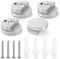 YIXISI 4 Pezzi 3-5 mm Supporto Vetro Clip in Lega di Zinco, Clip per Specchio da Bagno, Supporto Vetro Clip per Specchi da Bagno, con Tasselli e Viti, per Specchio e Vetro Spessi 3-5 mm, Rotondo