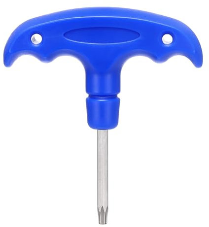 sourcing map Golf Spike Wrench Tool T15 Golf Torque Wrench Stainless Steel Golf Head Adjustment Tool Golf Driver Torque Tool with Plastic Handle for Golf Club Driver Shaft Adapter, Blue