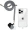 Yoedge Cordon Telephone Portable, Tour de Cou Telephone Universelle avec 2 Patchs, Réglable Collier Lanière Téléphone en Bandoulière en Nylon Adaptée à la Plupart des Smartphones, 01-Noir Blanc