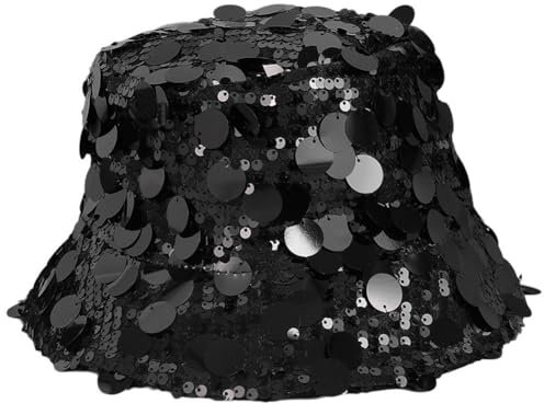 Glänzende Pailletten-eimerhut Für Damen, Glitzer-Bling-Hut, Glitzernde Party-Rave-fischerkappe, Modische Outdoor-Strand-sonnenhüte