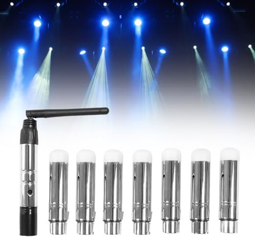 Wireless DMX512 Controller, 8PCS 2,4G ISM Kabelloser XLR Sender/Empfänger Männlich/Weiblich LED Lichtsteuerung Kurzversion für DJ LED Bühnenbar Partylicht