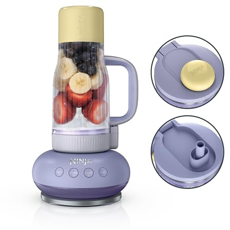 Ninja Blendboss™ | Personal Blender for Smoothies & Frozen Drinks | 26oz Travel Tumbler with LeakProof Lid, Chug Spout & Detachable Straw | Auto-iQ Technology | Lavender Lemonade | DB351PR