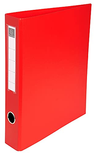 Exacompta 51640E Ringbuch (4 Ringe, Rücken 60mm, kaschierter Karton, PVC, DIN A4) 1 Stück zufällige farbe