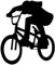 Samunshi® BMX-Fahrer Bunnyhop Aufkleber Motiv 759 in 9 Größen und 25 Farben (8,6x10cm schwarz)