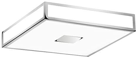 Astro Mashiko 400 quadratisch, dimmbare Badezimmer-Deckenleuchte, Schutzart IP44 (poliertes Chrom), E27/ES, entworfen in Großbritannien – 1121010 – 3 Jahre Garantie