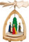 Weihnachtspyramide Erzgebirge Richard Glässer Seiffen Wärmespiel Heilige DREI Könige bunt, 01720