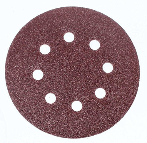 100 Stück Klett-Schleifscheiben Ø 125 mm Körnung 80 für Exzenter-Schleifer 8 Loch