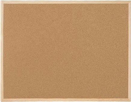 Pinnwand aus Kork ca. 80 x 120 cm mit Holzrahmen und MDF Rückwand