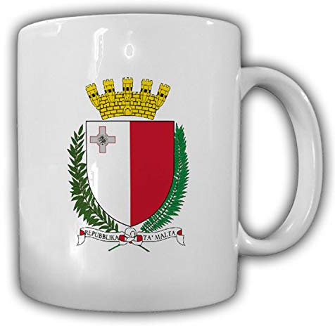 Malta Wappen Emblem Republik Malta Mittelmeer Inselstaat Becher Tasse #13741
