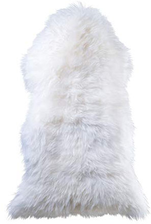 Fellhof Lammfell weiß 80-90cm