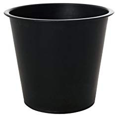 VIVANNO Runder Kunststoffeinsatz Blumenkübeleinsatz Pflanzkübel-Einsatz Schwarz D24 x H24 cm