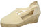 TORRES Valenciana Valencianas de Tela Beige para Señora con Suela de Esparto y Cierre de Cordones Mujer Alpargatas Beige 39