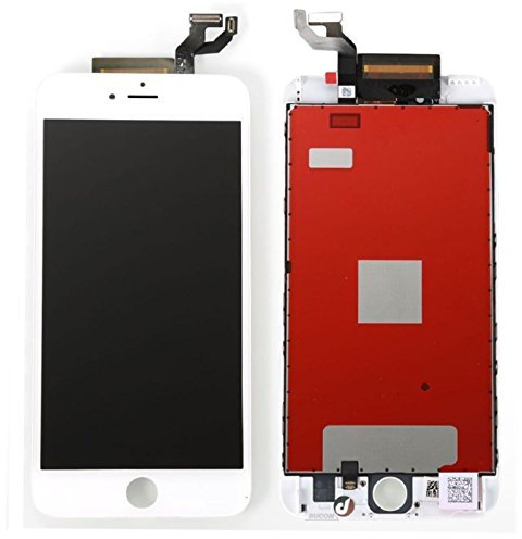Bucom - Pantalla para Apple iPhone 6S Plus con digitalizador, pantalla táctil 6s+ con marco frontal, color blanco