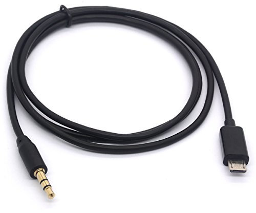 Câble auxiliaire micro USB mâle vers Jack mâle 3,5 mm - avec connecteurs plaqués or