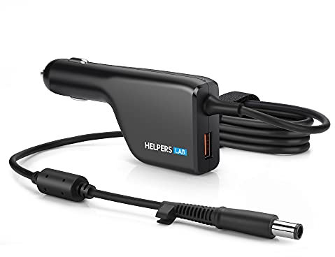 HELPERS LAB 19,5V Laptop Ladegerät mit USB QC3.0 für Dell Alienware Chromebook lnspiron Latitude XPS Notebook Power Supply Notebook Power Supply 19,5V 4,62A 3,34A 65W Adapter Netzteil Ladekabel