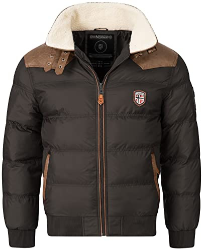 Geographical Norway Herren Steppjacke Winterjacke S - 7XL – Gefütterter Warmer Anorak - Outdoor Jacke für den Winter/Herbst im Bundle mit UD Beanie
