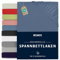 Dreamzie - Spannbettlaken 70x190/200cm - Baumwolle Oeko Tex Zertifiziert - Blau - 100% Jersey Spannbetttuch 70x190/200