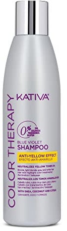 KATIVA COLOR Therapy Blue Violet Shampoo - Neutralisierendes Shampoo für kühle Blondtöne 250 ml