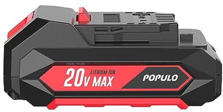 18V(20V Max) Lithium ion Battery Pack 2.0AH by POPULO