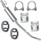 Adamot Mitteltopf Auspuff Mittelschalldämpfer für Opel Corsa B 2 II 1.2i 1.2i 16V 1.4i 1.4i 16V 1.6 16V GSI 1.5 D 1.5 TD 1.7 D, Opel Tigra 1.6i