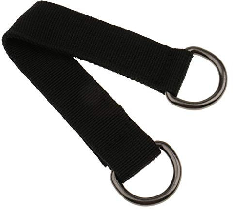 Inzopo 25cm Hang Tree Swing Strap - Holds 220lbs - Heavy Duty Carabiner - Great for Tire and Saucer Swings - Safety and Compact Nylon Rope Belt - -