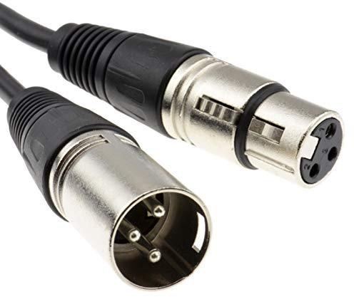 Urbanphonics XLR Mic Cable | Premium Quality Pro Microphone Lead | Balanced Male to Female | 8 Metre Black | Clearer Sound for PA Systems, Studio Recording, Mixers, Amplification & Speakers
