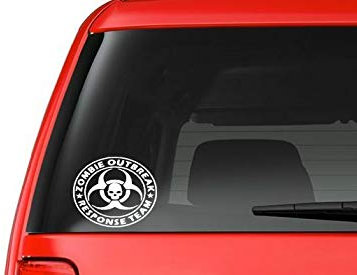Sticker-Designs 10cm! Klebe-Folie Wetterfest Made-IN-Germany Zombie Outbreak Response Team D177 UV&Waschanlagenfest Auto-Aufkleber Profi-Qualität!
