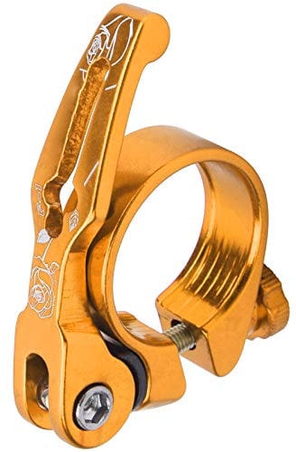 Bike Seat Clamp 31.8mm, Quick Release Seatpost Collar Seatpost Clamp for Mountain Bike Road Bike (Orange) Sportinggoods Bicycles and Spare Parts