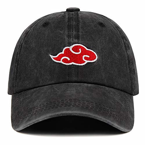 Roffatide Baseball Herren Gestickte Verstellbare Baseballmütze Baumwolle Papa Hut Schwarz