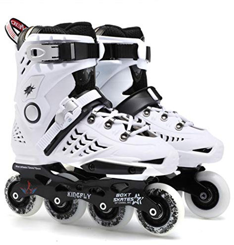 YYW Inline-Skates, Damen und Herren, professionelle Rollschuhe, Fitness, Inline-Skate für Erwachsene und Anfänger (Weiß, 38)