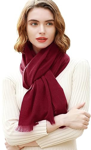 RIIQIICHY Damen Schal Winter Weinrot Pashmina Stola Festlich Herbst xxl schals Tücher für Abendkleider Frauen Hochzeit schultertuch