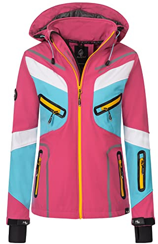 Rock Creek Softshelljacke Damen Outdoor Windbreaker D-465 | Wasserabweisende Übergangsbekleidung, funktionale Wanderjacke für Frauen, Camping, Freizeit und wechselhaftes Wetter