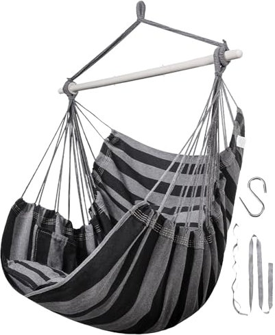 Lulladle Hängesessel Hängeseil Schaukel - Hängesessel Schlafzimmer - Schaukelstuhl Indoor - Hängesessel Outdoor - Maximales Gewicht 227 kg