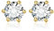JewelryPalace Rund 0.6ct Moissanite Ohrstecker Silber 925 Damen, Simulierter Diamant Braut Schmuck Set, Ohrringe Silber Mädchen Edelstein, Ohrstecker Silber Klein mit Stein Geschenk Frauen Vergoldet