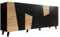 Mirjan24 Kommode Eloris mit 8 Fächer und 4 Türen, Anrichte, Mehrzweckschrank, Türkommode, Wohnzimmerschrank, Schlafzimmer kommode, Sideboard (Schwarz/Schwarz + Craft Eiche)