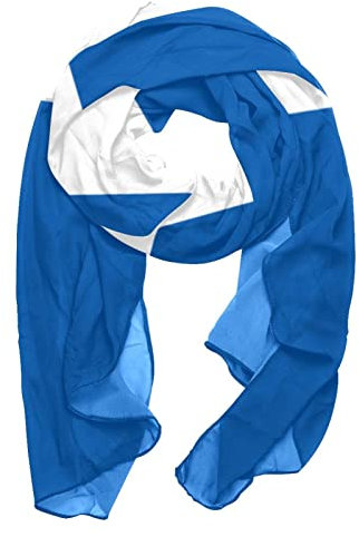 VBFOFBV Schals für Frauen Leichter Druck Blumenmuster Schal Schal Mode Schals Sonnencreme Tücher,Blaue Flagge