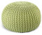 casamia Pouf Ø 55 o. 45 cm Strickhocker Sitzpouf Bodenkissen Premium Outdoor nachhaltig Größe ø 55 cm, Farbe apfelgrün - Lettuce Green