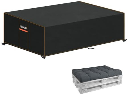HEIMUNI Palettensofa Abdeckung Wasserdicht, Abdeckhauben für Palettenbank, Palettencouch Schutzhülle,Abdeckplane für Gartenbank Winddicht, UV-Beständiges Lounge Sofa Abdeckung 130x85x40cm