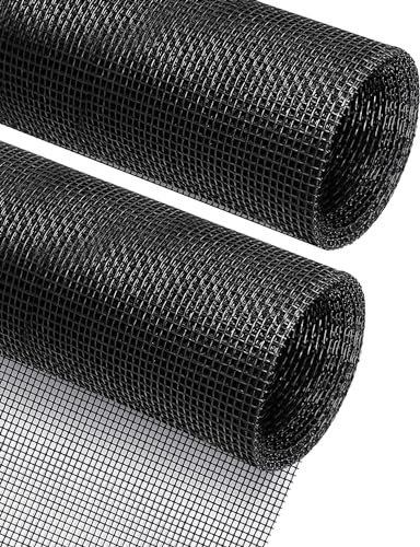 ACEBON Fly Screen Mesh, 120cm x 300cm Washable Insect Mesh, Mosquito Fine Mesh Insect Net for Windows Doors Patio Screen Replace (Pack of 2)
