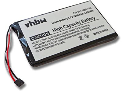 vhbw Akku kompatibel mit Garmin Dezl 650 GPS Navigation Navi (1250 mAh, 3,7 V, Li-Ion)
