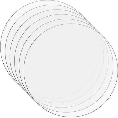 FAAING 6 Stück 30cm Acrylscheibe rund groß, 2mm Acrylglas runde klare Acrylplatte, transparente Acrylscheibe für Beschilderung, Malen, Basteln