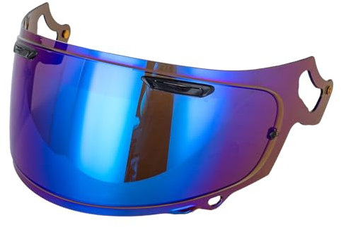 Shkalacar Helmlinsen Visier Ersatz für Arai RX-7X REO XD RX-7V VAS-V Integralhelmschild, Anti-UV, Antibeschlag und Antikratzer, Helmvisier für Ihre Fahrsicherheit (Blau)